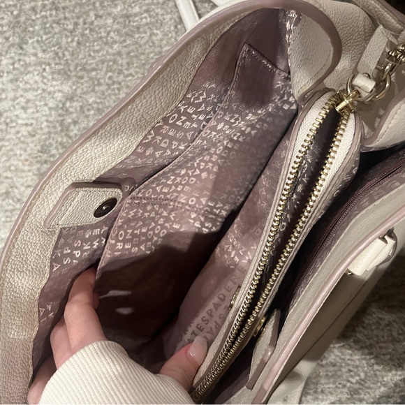 kate spade Evangelie Larchmont Avenue satchel in soft limestone - Picture 9 of 15